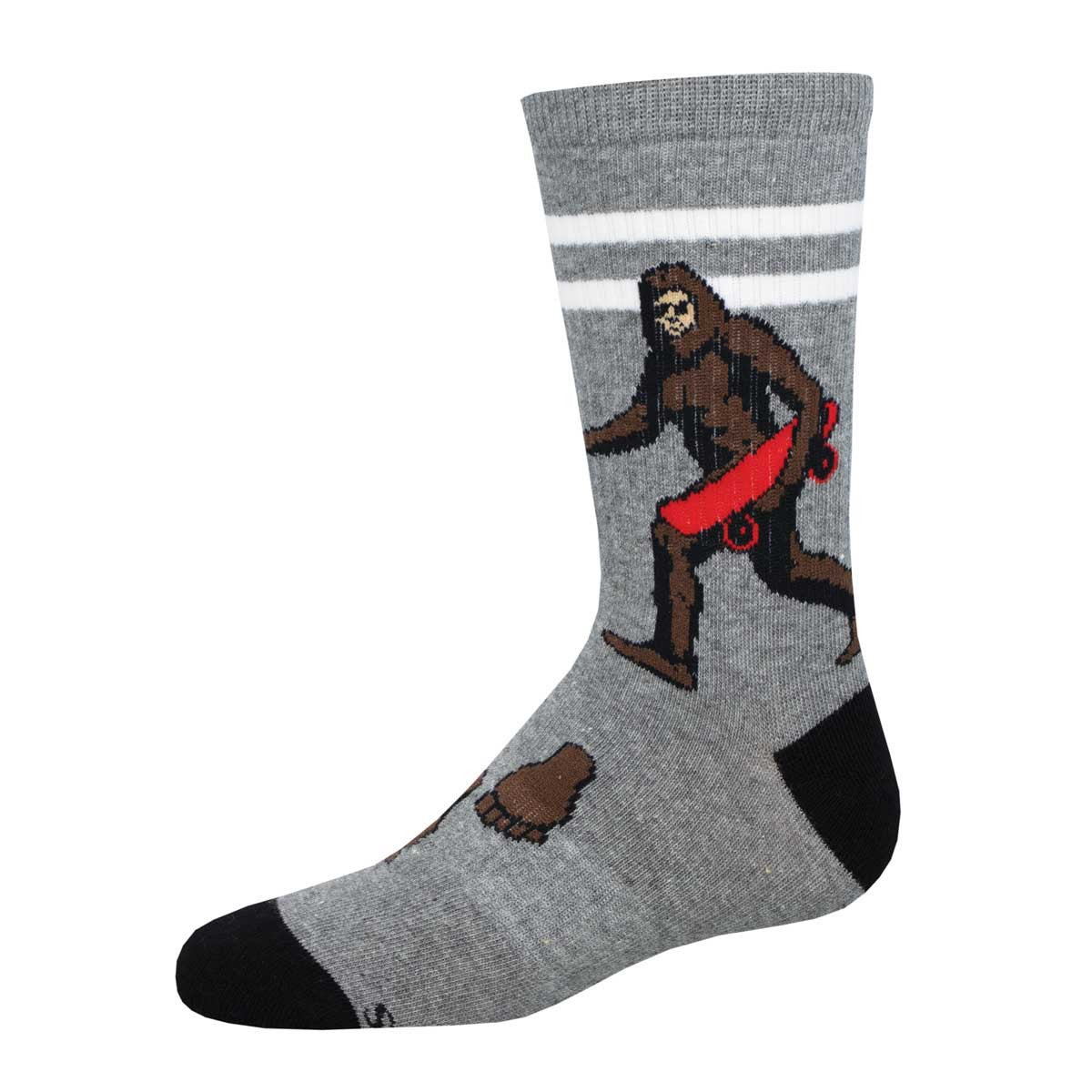 Skate Or Squatch Kids' Athletic Crew Socks (Age 7-10)