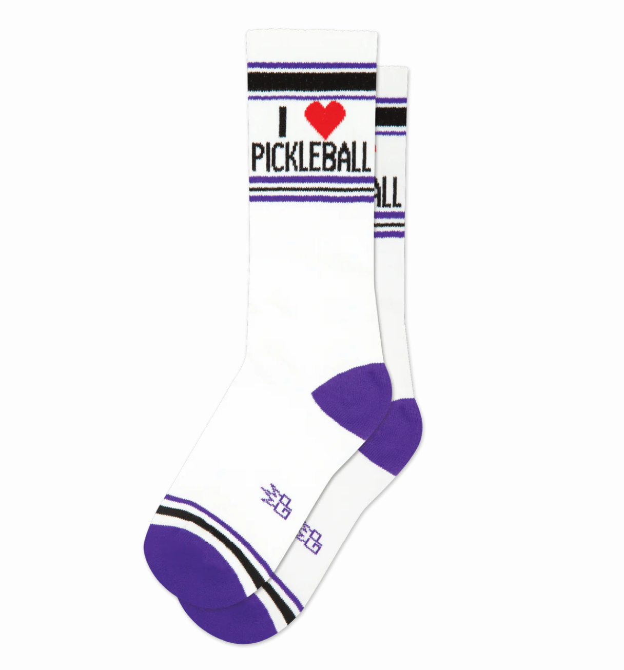 I ??  Pickleball (White) Unisex Crew Socks