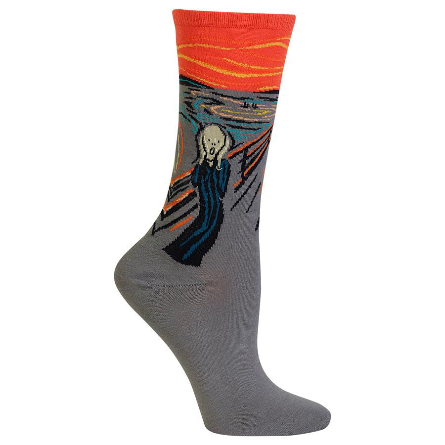 The Scream (Orange) Women's Crew Socks
