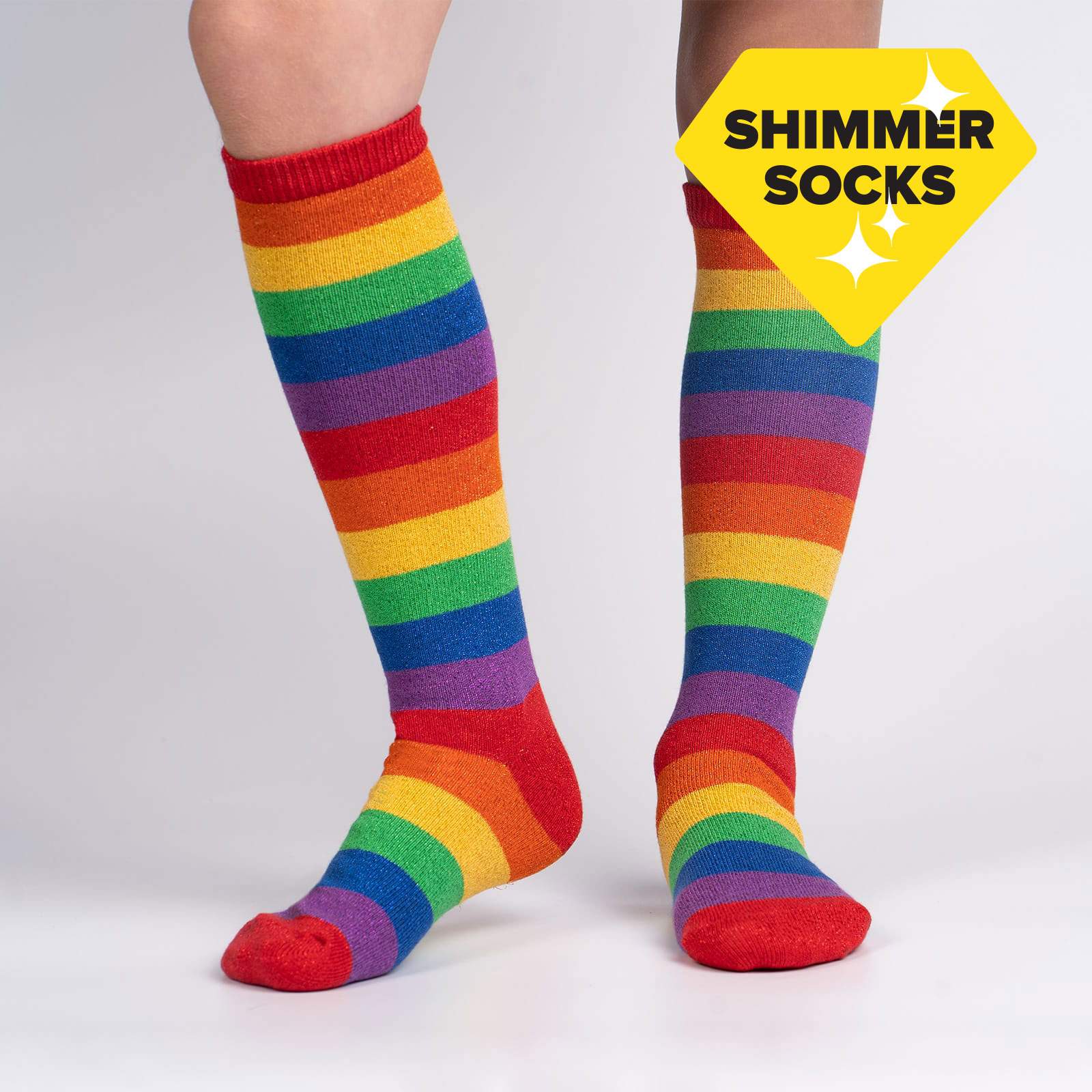 March With Pride Shimmer Stretch-It Knee Highs