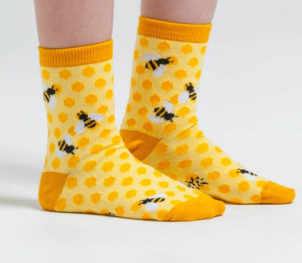 Bees Knees Kids' (Age 3-6) Crew Socks 3-Pack