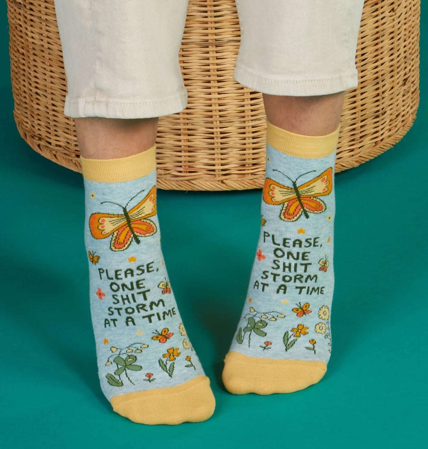 "Please, One Shitstorm At A time Ankle Socks"