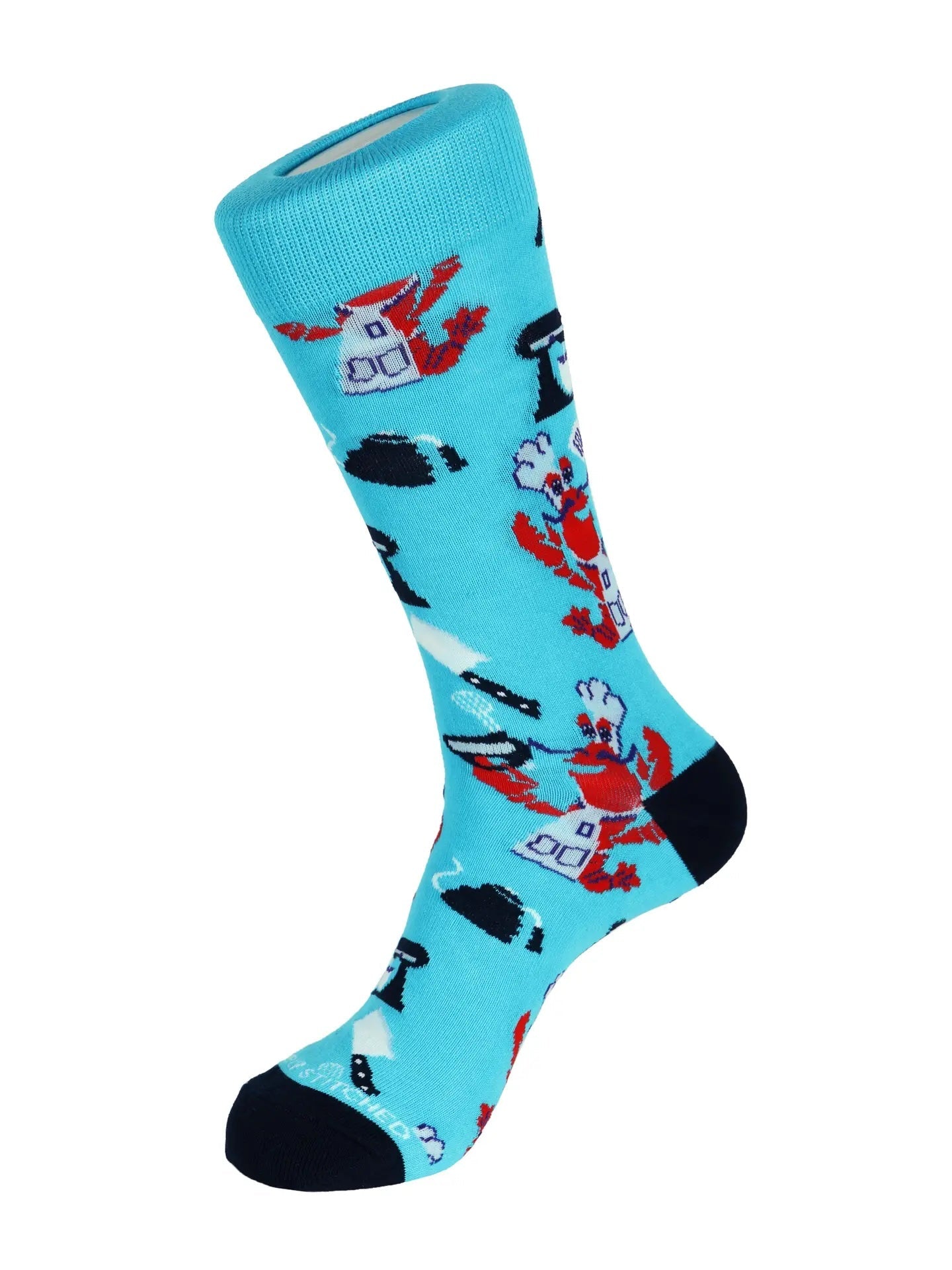 Maine Lobster Chef (Light Blue) Crew Socks L/XL