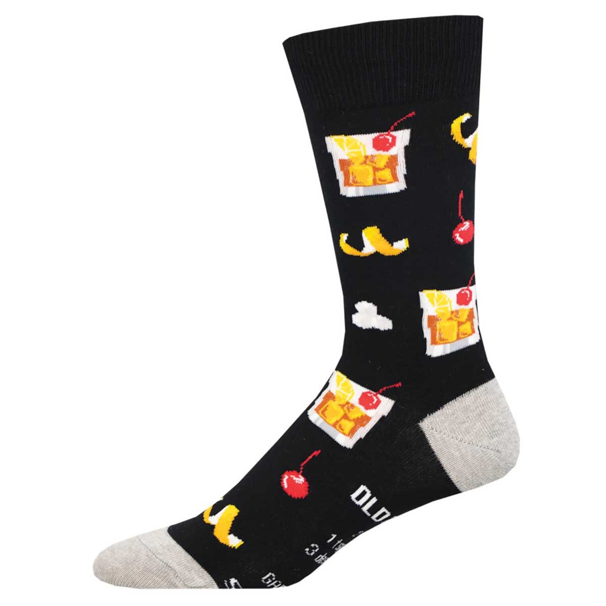 Call Me Old Fashioned (Black)  Crew Socks L/XL