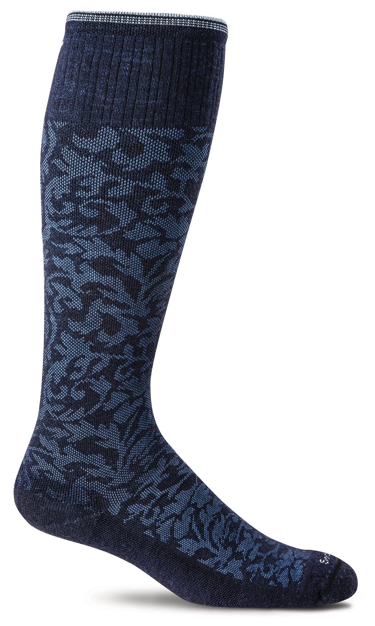 "Sockwell ""Damask"" (Navy) Moderate Compression Socks M/L"