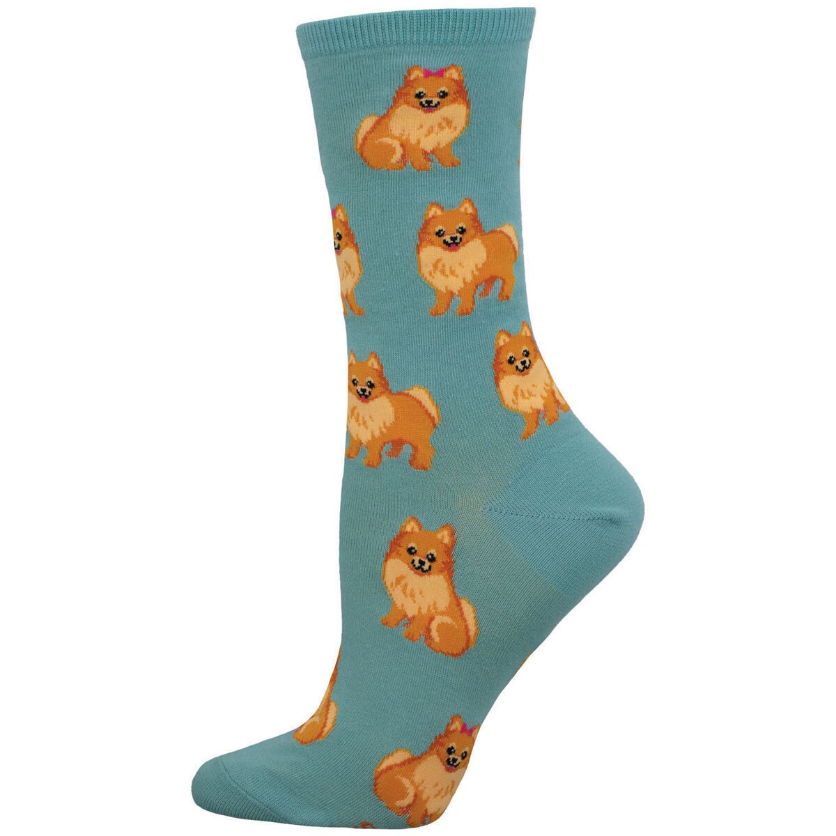 Perfect Pomeranians (Blue) Crew Socks S/M