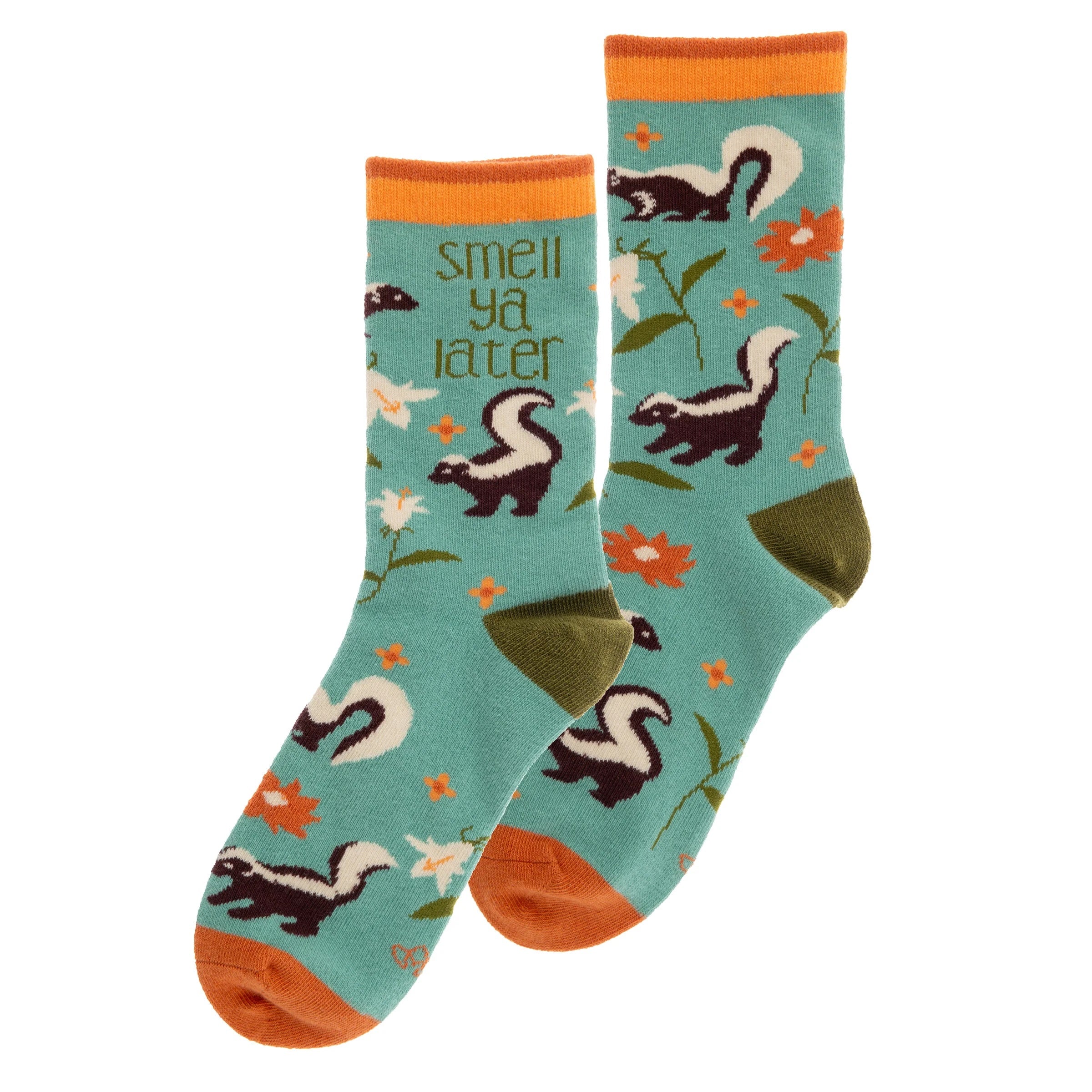 "Smell Ya Later, Skunk Women's Crew Sock"