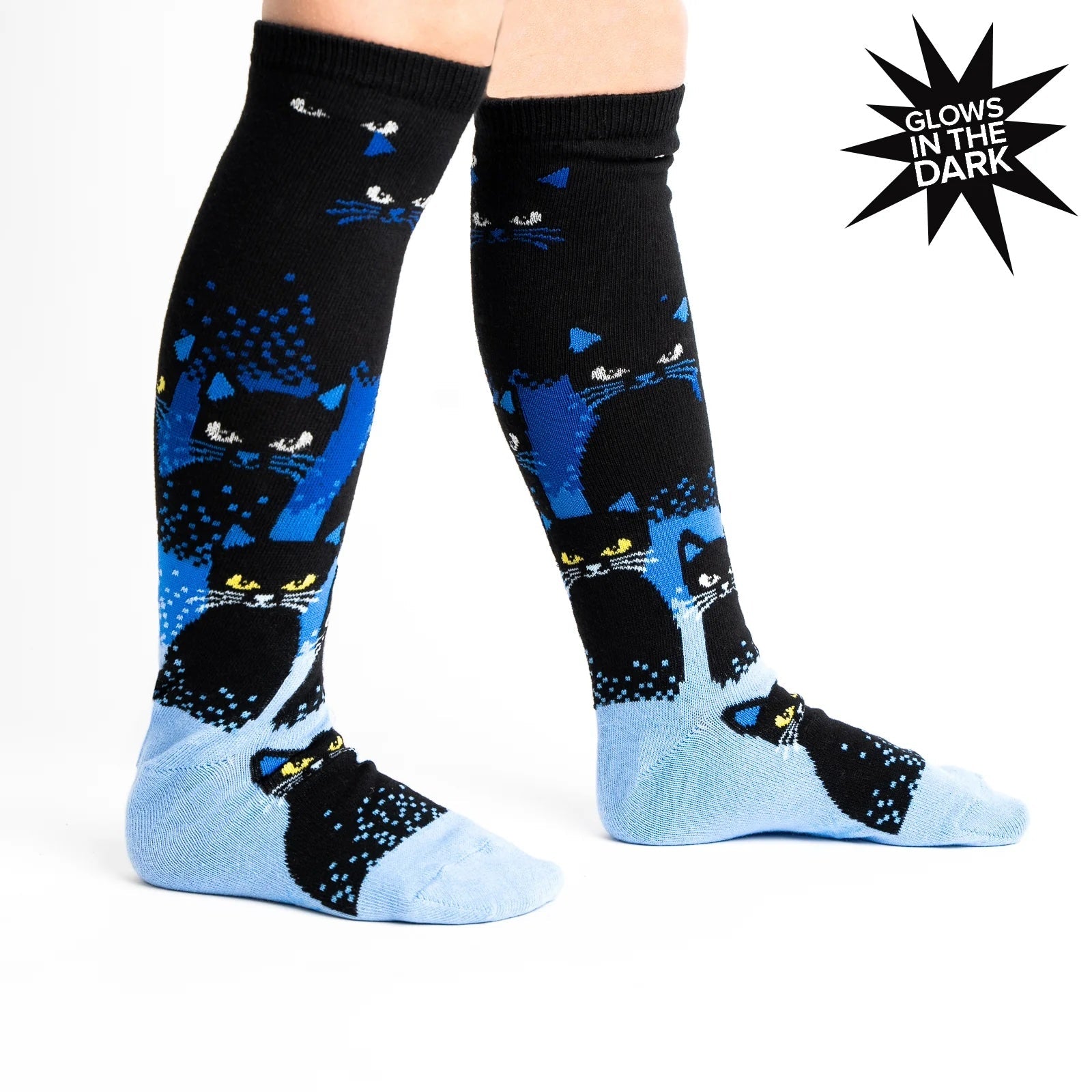 Cats In The Dark (Glow In The Dark) Kids' (Age 3-6) Knee Highs