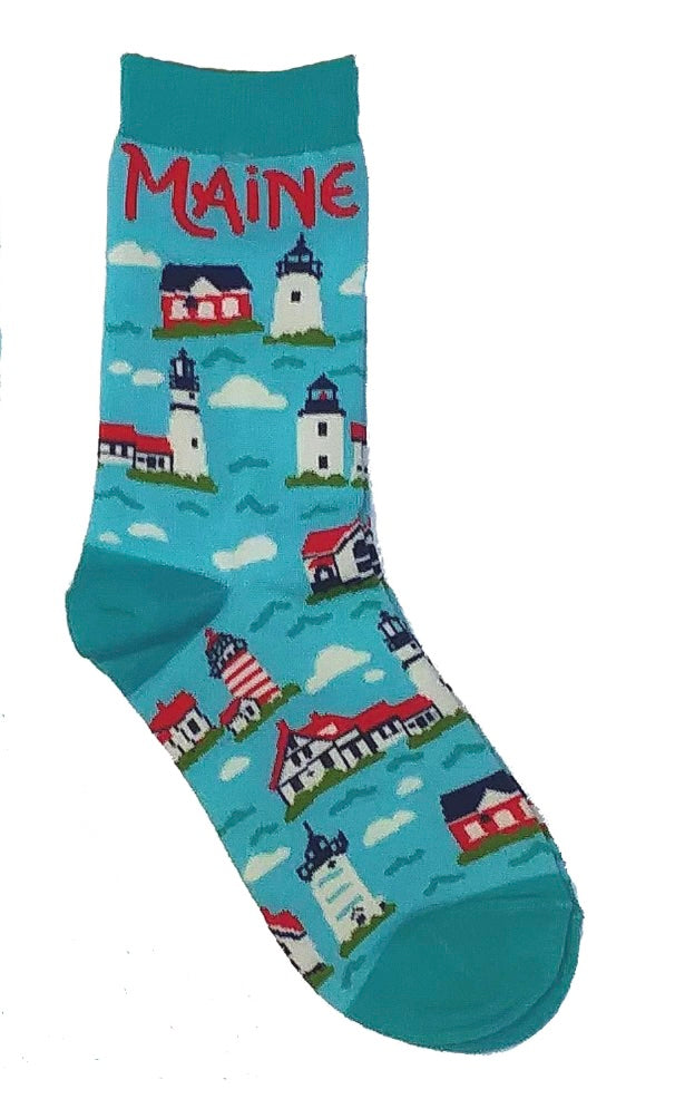 Maine Lighthouses (Small) Crew Socks
