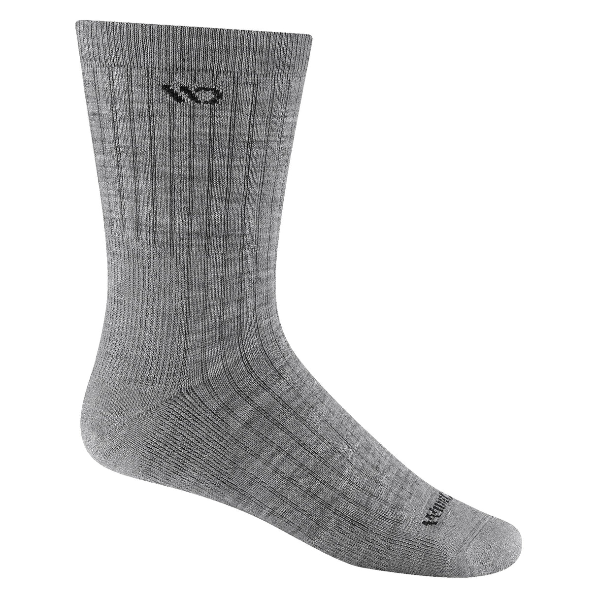 Wide Open? Men's Solid Cushioned Micro Crew (Light Gray) Socks 9001