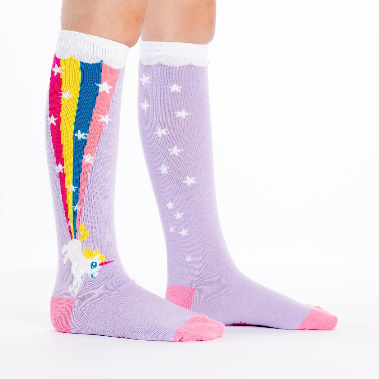 "Unicorn, Rainbow Blast Kids' (Age 3-6) Knee Highs"