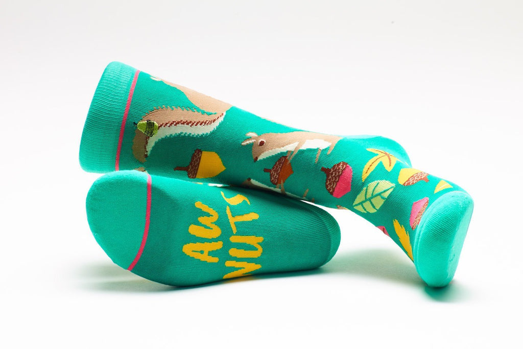 Aw Nuts Squirrels Women's Crew Socks